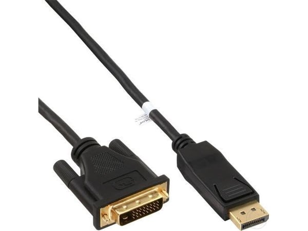 InLine - DisplayPort-sovitin - DisplayPort (M) - DVI-D (M) - 1 m - Schwarz (17111)