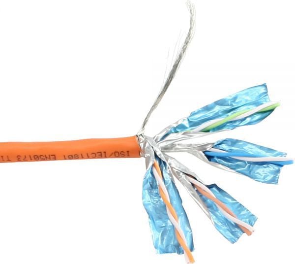 InLine 70501, 100 m, Cat6, S/FTP (S-STP), Oranssi