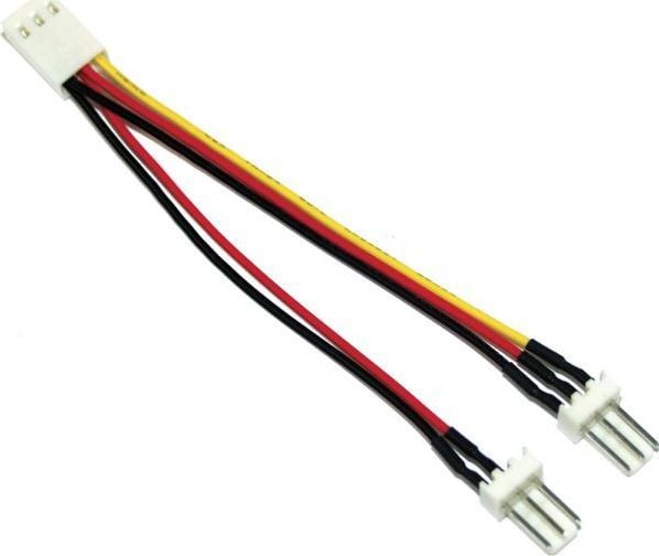 InLine 33433L, 0,1 m, Molex (3-stift), Molex (3-stift), Hanstik, Hunstik, Flerfärgad