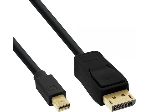 InLine 17132S, 2 m, Mini DisplayPort, DisplayPort, Hankjønn, Hankjønn, 3840 x 2160 piksler