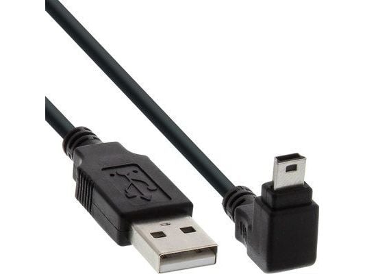 InLine 34220, 2 m, USB A, Mini-USB B, USB 2.0, uros-/urosliitin, musta