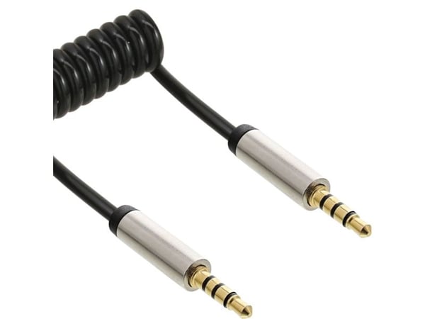 InLine 99274, 3.5mm, Hanstik, 3.5mm, Hanstik, 0,5 m, Musta