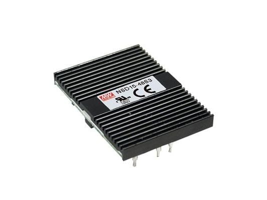 MEAN WELL NSD15-48S5, 18 - 72 V, 15 W, 5 V, 3 A, RoHS, 38,1 mm