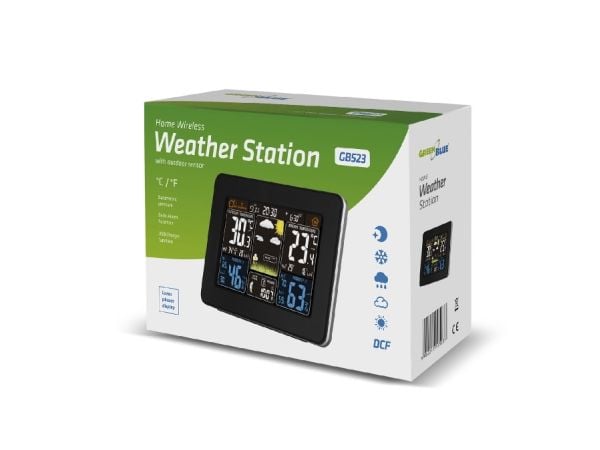 Greenblue 46004, Sort, Inne hygrometer, Inne Termometer, Utendørs Fuktighetsmåler, Utendørs Barometer, Barometer, Hygrometer, Termometer, Barometer...