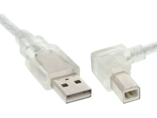 InLine 34516R, 0,3 m, USB A, USB B, USB 2.0, Transparent