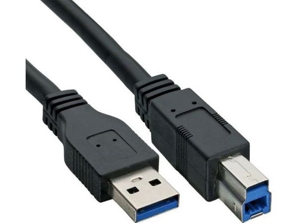 InLine 35303, 0,3 m, USB A, USB B, USB 3.2 Gen 1 (3.1 Gen 1), Svart
