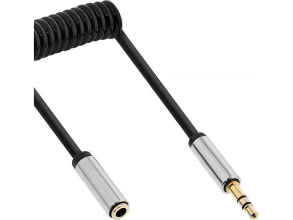 InLine 99281, 3,5 mm, urosliitin, 3,5 mm, naarasliitin, 1 m, musta