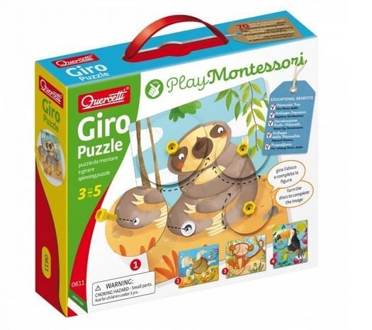 Quercetti Montessori puslespill dyr Giro 0611