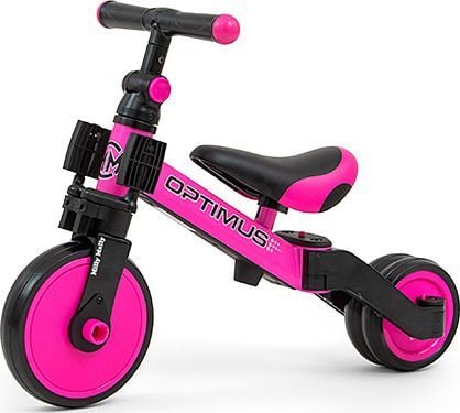 Balansesykkel 3-i-1 Milly Mally Dviratukas Optimus, rosa