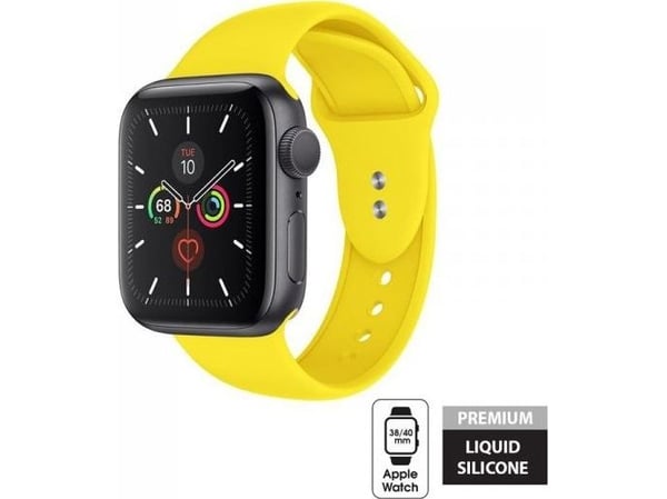 Crong CRG-40LQB-YEL, Band, Smartklokke, Gult, Apple, Watch 38/40/41mm, Silikon