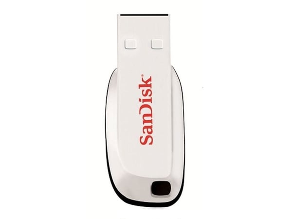 SanDisk Cruzer Blade - USB-flashstasjon - 16 GB - USB 2.0 - hvit