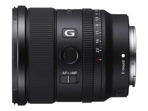 Sony SEL20F18G - Vidvinkelobjektiv - 20 mm - f/1.8 G - Sony E-mount - för Cinema Line; a VLOGCAM; a1; a1 II; a6700; a7 IV; a7 V; a7C; a7C II; a7CR;...