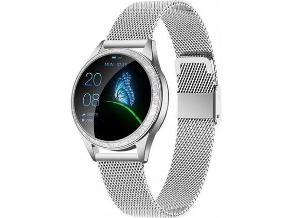Oro Smart Crystal älykello, hopea, kiiltävä kehys