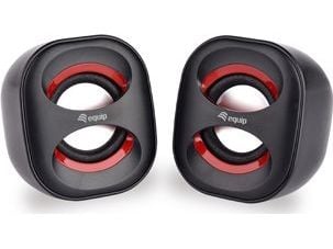Equip 245331, 2.0 kanaler, Koblet med ledninger (ikke trådløs), 3 W, 90 - 20 Hz, 40 O, Sort