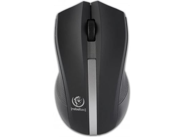 Rebeltec Galaxy - Mus - optisk - 3 knapper - trådløs - 2.4 GHz - USB trådløs mottaker - svart