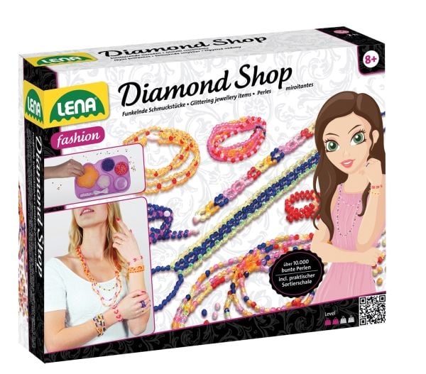 Lena Diamond Shop, Smykkesett for barn, 8 år, Flerfarget, 6 stykker