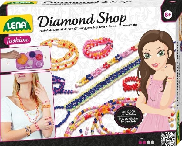 Lena Diamond Shop, Smykkesett for barn, 8 år, Flerfarget, 6 stykker