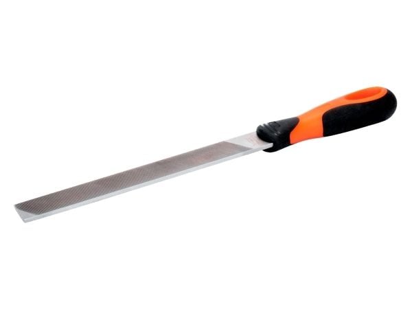 Bahco ERGO 4-153-08-1-2, Flate mapper, 2. kutt, Metall, Plast, Svart, Oransje, Ergonomisk, Grep som ikke glir