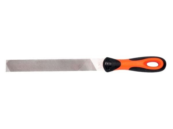 Bahco ERGO 4-153-08-1-2, Flate mapper, 2. kutt, Metall, Plast, Svart, Oransje, Ergonomisk, Grep som ikke glir