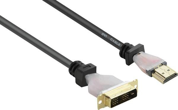 Renkforce RF-4212219, 5 m, HDMI-tyyppi A (vakio), DVI-D, Uros, Uros, Suora