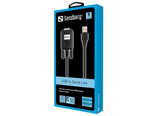 Sandberg USB to Serial Link - Sarjasovitin - USB - RS-232