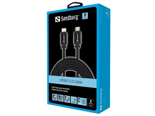 Sandberg - HDMI-kabel - HDMI hann til HDMI hann - 2 m