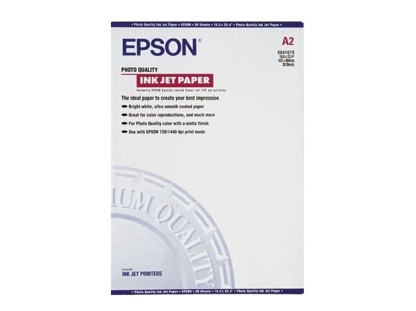 Epson Photo Quality Ink Jet Paper - Matt - belagt - A2 (420 x 594 mm) - 105 g/m² - 30 ark papir - for SureColor P800, SC-P7500, P900, P9500, T2100,...