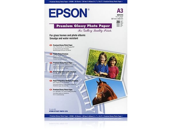 Epson Premium - Blank - A3 (297 x 420 mm) - 255 g/m² - 20 ark fotopapir - for Expression Photo XP-970; SureColor SC-P700, P900, T2100, T3100, T3405...