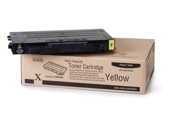 Xerox High-Capacity Phaser 6100 - Høykapasitets - gul - original - tonerpatron - for Phaser 6100, 6100BD, 6100DN