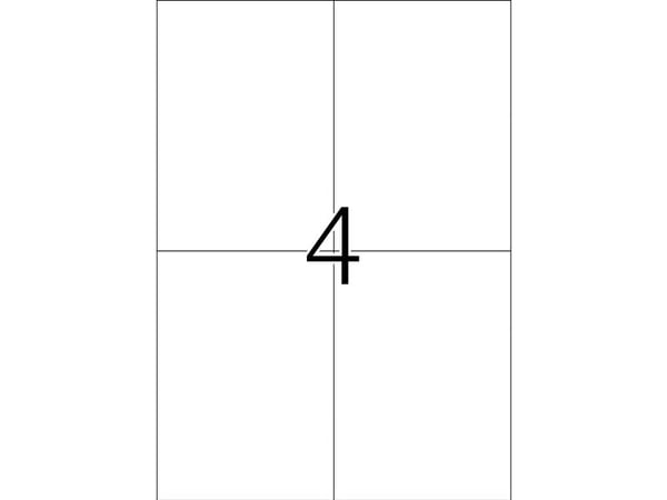 HERMA Premium - Papir - matt - permanent selv-adhesiv - hvit - A6 (105 x 148 mm) 800 etikett(er) (200 ark x 4) laminerte etiketter