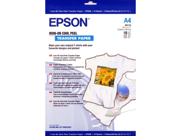 Epson Iron-on-Transfer Paper - A4 - 10 arkkia, 1 kpl