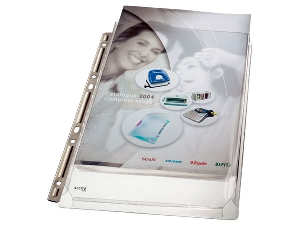 Fickkatalog 170my metall A4 genomskinlig påse/3 - (10 st)
