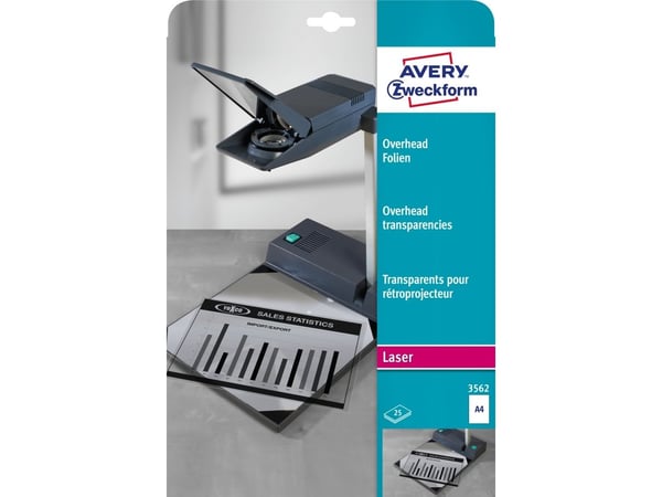 Avery - Polyester - hvit - A4 (210 x 297 mm) 20 stk (10 ark x 2) film