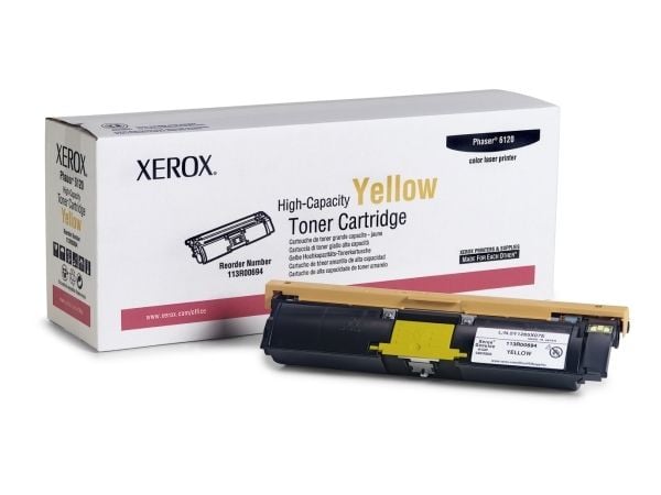 Xerox Phaser 6120 - Høykapasitets - gul - original - tonerpatron - for Phaser 6115MFP/D, 6115MFP/N, 6120, 6120N, 6120VN