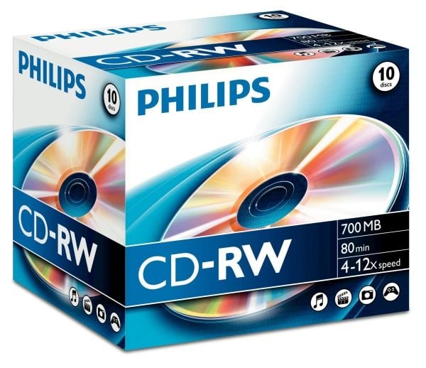 Philips CW7D2NJ10 - 10 x CD-RW - 700 MB (80 min) 4x - 12x - cd-kotelo