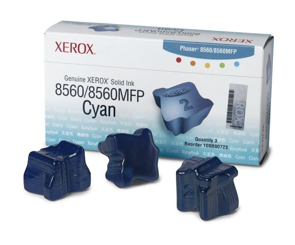 Xerox Phaser 8560MFP - 3-pack - cyan - fast bläck - för Phaser 8560