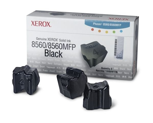 Xerox Phaser 8560MFP - 3-pack - svart - original - fast bläck - för Phaser 8560