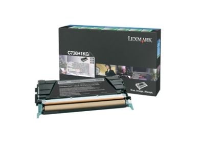 Lexmark original toner svart 12.000 sidor (C736H1KG) för C736dn/dtn/n, X736de, X738de/dte