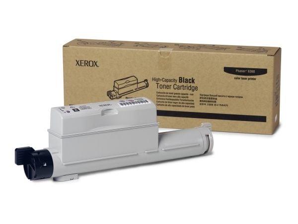 Xerox Musta Riittoväriainekasetti, Phaser 6360, Musta
