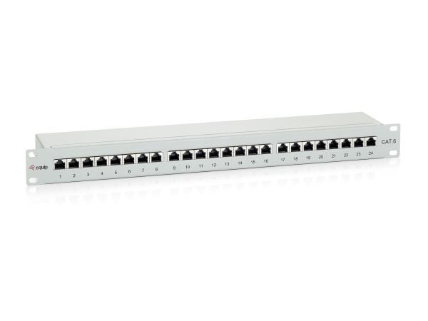 Equip 326324, RJ-45, Kulta, Cat6, Harmaa, Telinekiinnitys, 1U
