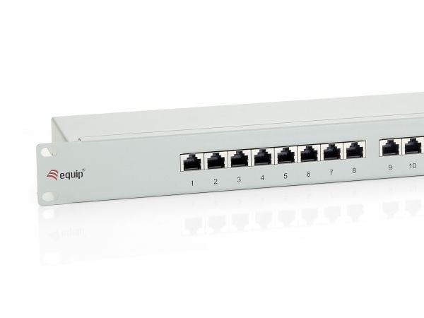 Equip 326324, RJ-45, Kulta, Cat6, Harmaa, Telinekiinnitys, 1U