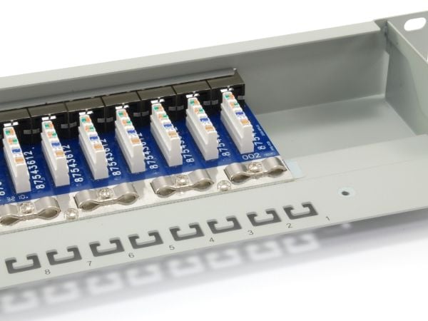 Equip 326324, RJ-45, Kulta, Cat6, Harmaa, Telinekiinnitys, 1U