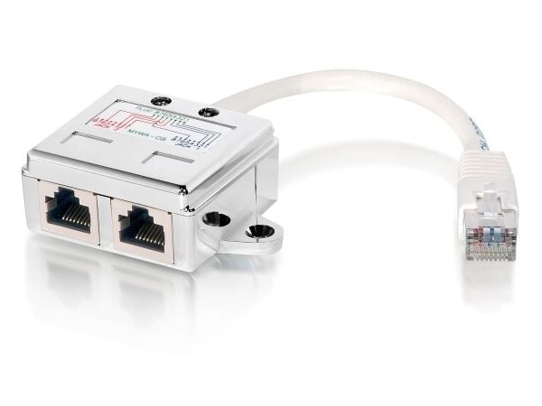 Equip 127603, Cat5e, Metallisk, Hvit, 0,15 m, Hankjønn/hunkjønn, -40 - 80 °C, 58 mm