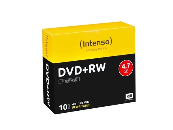 Intenso - 10 x DVD+RW - 4.7 GB (120 min) 4x - smalt cover