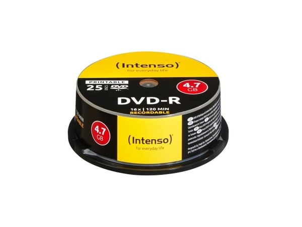 Intenso - 25 x DVD-R (G) - 4.7 GB 16x - blekkstråleskrivbar overflate - spindel