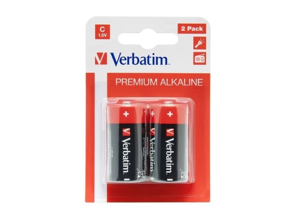 Verbatim - Batteri 2 x C - alkaliskt
