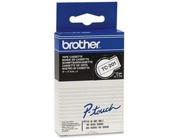 Brother - Svart - hvit - Rull (1,2 cm) 1 rull(er) merkelapper - for P-Touch PT-15, PT-20, PT-6