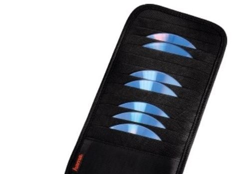 Hama Automotive Sun Visor Case, 12 CDs, 12 levyt, Musta, Nailon, 355 mm, 158 mm, 17 mm