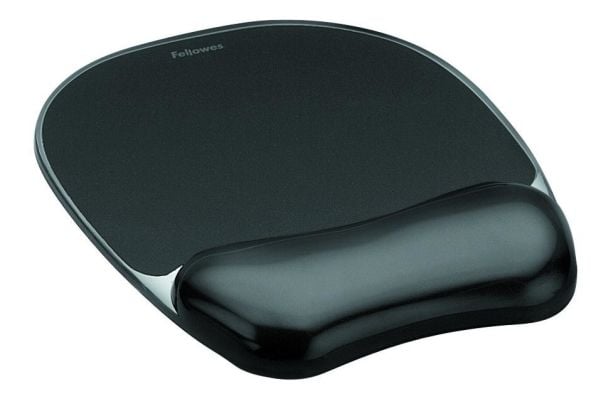 Fellowes Gel Crystals - Musematte med håndleddsstøtte - svart