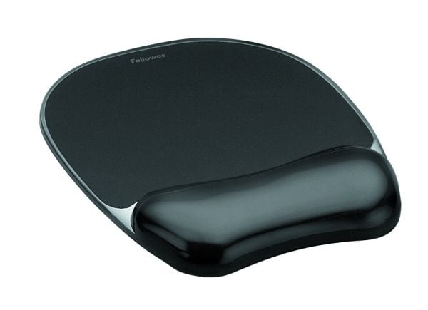 Fellowes Gel Crystals - Musematte med håndleddsstøtte - svart